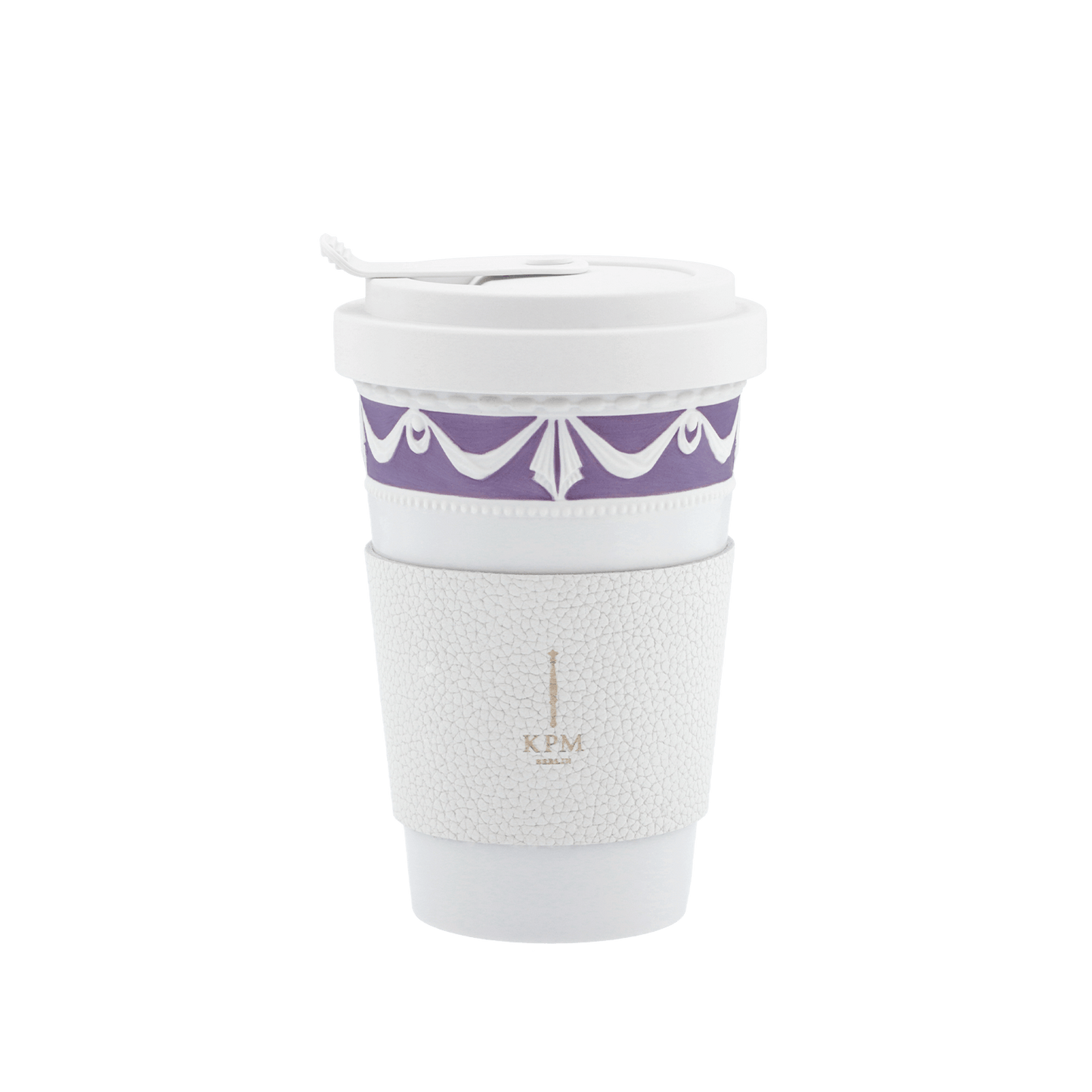 KPM To-go Becher, KURLAND BLANC NOUVEAU, Gold, Russisch Grün, Violett