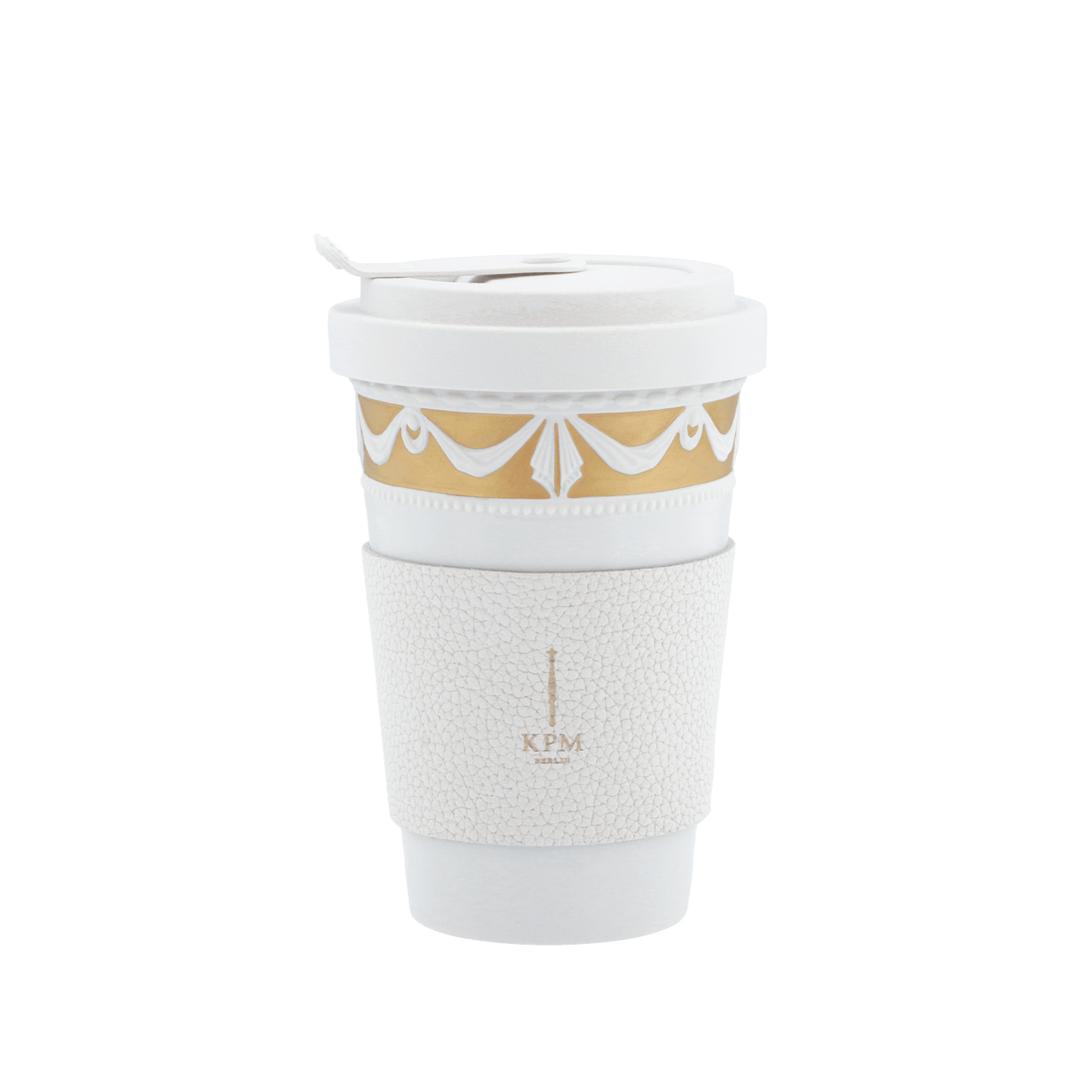 KPM To-go Becher, KURLAND BLANC NOUVEAU, Gold, Russisch Grün, Violett
