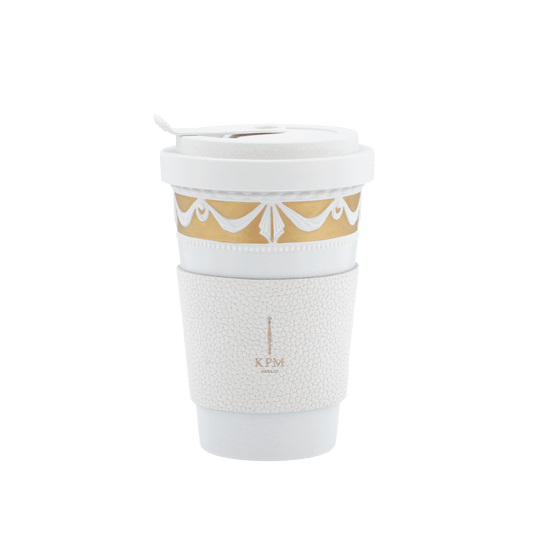 KPM To-go Becher, KURLAND BLANC NOUVEAU, Gold, Russisch Grün, Violett