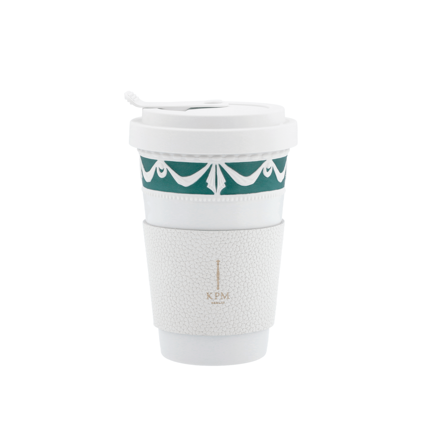 KPM To-go Becher, KURLAND BLANC NOUVEAU, Gold, Russisch Grün, Violett