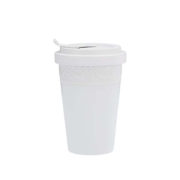 KPM To-go Becher, KURLAND BLANC NOUVEAU, Weiss